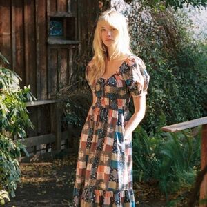 Christy Dawn Brynne Dress in Patchwork Blues